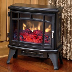 UPC 611768086474, Duraflame 8511 Black Infrared Electric Fireplace Stove with Remote Control - DFI-8511-01