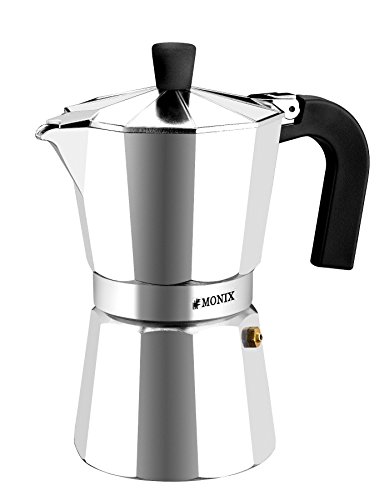 Monix Vitro Expres Espressokocher für 1 Tasse, Silber