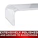 Circuit City Essentials Acrylic Monitor Stand Riser Space Saving Computer Desk Shelf Organizer for Laptops, iMac, Printers, Keyboards & Screens Up to 30-Inch and 50 lbs Clear