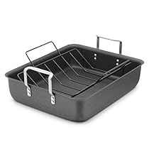 Calphalon Classic Hard Anodized 16-Inch Roasting Pan with Nonstick Rack