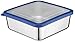 MIRA Stainless Steel Lunch Box Food Storage Container | BPA Free, Eco-Friendly, Reusable Sandwich Box & Snack Container | For Kids & Adults | 6 x 6 in | Transparent Lid (Blue)