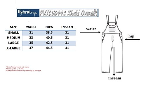 Hybrid & Company Womens Stretch Denim Overalls PVJ156998 Beige/Khak S - Thumbnail 2