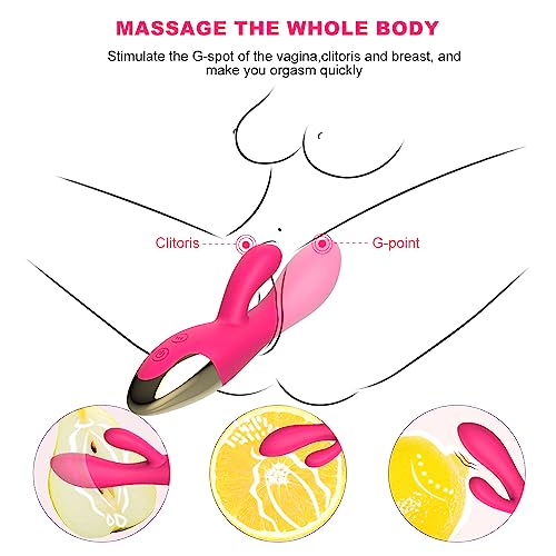 LEVETT Rabbit Vibrator Adult Sex Toys G Spot Dildo Vibrator Clitoral Stimulator with 10 Vibrating Anal Plug Toys for Stimulating Nipple Vagina Sex Toys for Women and Couples