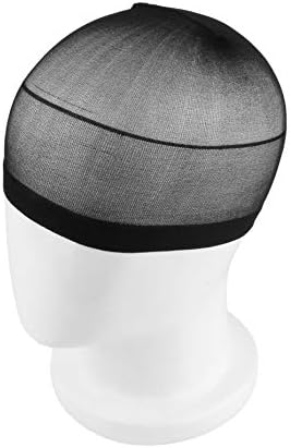 2 Pcs Unisex Wig Cap Hair Liner Snood Mesh Stretch Stocking Black