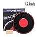 Mugig Drum Practice Pad 12 inch,Classic Stable Pratice Pad with 2 Different Hitting Surfaces, Silent, Damping and Non-slip Drum Pad, Perfect Mimic the Snare Drum Pad (Black & Red)