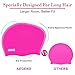 Aegend Swim Caps for Long Hair, Durable Silicone Swimming Caps for Women Men Adults Youths, Easy to Put On and Off, Waterproof Swim Hats Bathing Caps to Keep Hair Dry, 2 Pack, Blue Pink