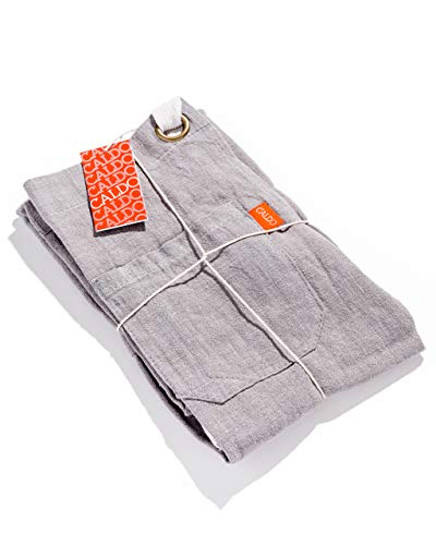Caldo Linen Kitchen Apron - Mens and Womens Linen Bib Apron - Adjustable with Pockets (Grey) - Thumbnail 5
