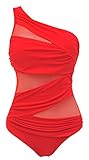 Spring fever One Piece Plus Size Elegant Inspired Fashion Maillot Mesh Swimsuit