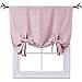 NICETOWN Thermal Insulated Blackout Curtain - Tie Up Shade for Baby's Window for Bedroom/Thanksgiving (Lavender/Baby Pink, Rod Pocket Panel, 46 inches W x 63 inches L)