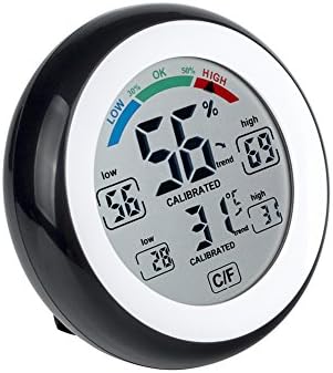 EWTTO Digital Thermometer Humidity Indoor Humidity Monitor and Temperature Gauge  for Humidor Meter with Touchscreen LCD Display