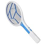 Trapro Electronic Bug Zapper Racket Fly Swatter for Mosquito Wasp and Other Flies, USB Charging / 3000 Volt / Ultra-Bright LED / Unique 3-Layer Safety Mesh
