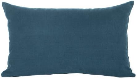 12" X 20" Solid Navy / Dark Blue Lumbar / Oblong Throw Pillow Cover