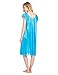 Casual Nights Women's Cap Sleeve Flower Silky Tricot Nightgown