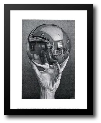 Hand with Sphere 15x18 Framed Art Print by Escher, M.C.