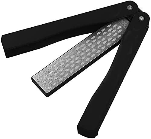 Namvo Sharpeners, 400/600 Grit Folding Pocket Diamond Whetstone, Handheld Double Sided Sharpening Stone for Outdoor Camping Kitchen Garden