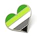 Aromantic Pride Pin Flag LGBTQ Gay Heart ARO Community Lapel Pin