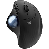 Logitech Ergo M575 Wireless Trackball Mouse - Easy Thumb Control, Precision and Smooth Tracking, Ergonomic Comfort Design, fo