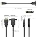 AFUNTA HDMI A 1.4 19pin Male to HDMI A Type Female Extension Cable with Screw Hole 30cm Can Lock Panel Mount Cable
