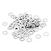 uxcell M4x8mmx0.5mm Stainless Steel Round Flat Washer for Bolt Screw 100Pcs