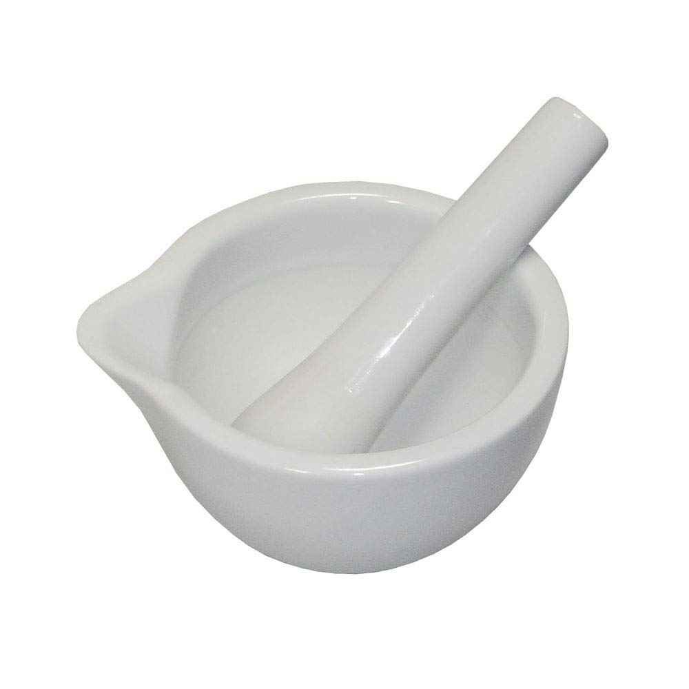 Bitto Porzellan Pestle and Mortar, Porcelain, with Spout, Height 6 cm, Diam. 10 cm