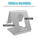 barsone Cell Phone Stand, Aluminium Phone Holder Mount Stand for Phones and Tablets 10 inches (Updated Silver)