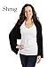 SelahV Fashion Shawl 100% Knit Acrylic Women's Wrap - 12 Buttons Let You Style 5 Different Ways - Lightweight & Compact, Perfect For Travel - Fits Most Shoulders (Black)