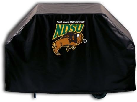 North Dakota State Grill Cover with Bison logo on stylish Black Vinyl by Covers by HBS