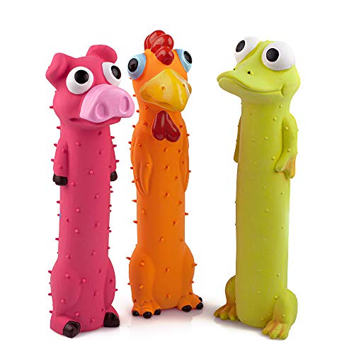 CHIWAVA Squeaky Latex Dog Toys