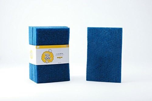Antibacterial Heavy Duty Scrubber, Soft, Flexible and Durable, Blue, 10 Pieces, Large Size: 230x150x7mm