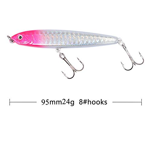 xiangen Fishing Lure Big Hard Bait Fish Bait with Three-Claw Hooked Fish Bait 3D Eye Bait Bait Drop for Bass Trout Fish One