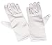 Girls White Satin Gloves Medium (4-7)