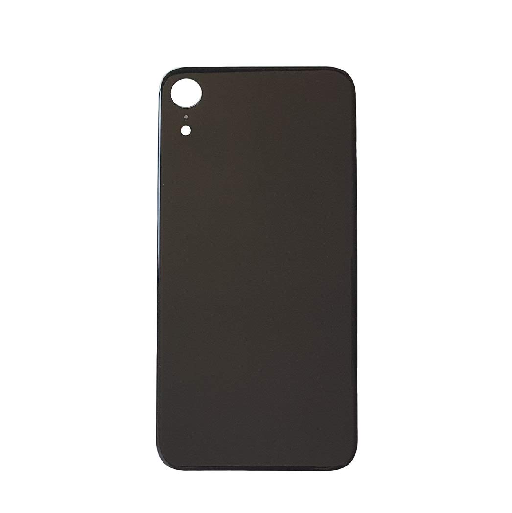 Smartex® Back Cover Glass Rear Housing Replacement compatibile with iPhone XR | NO LOGO (Black)