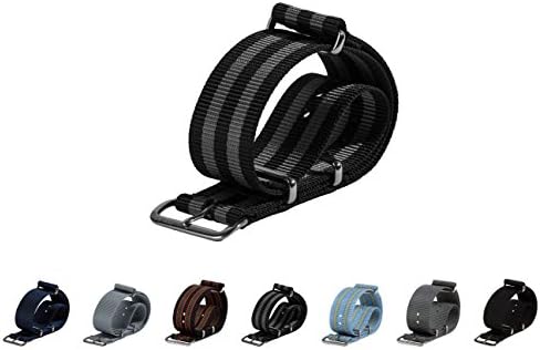 Treveo Premium Nato Watch Strap, Choice of Color &amp; Width (20mm or 22mm)