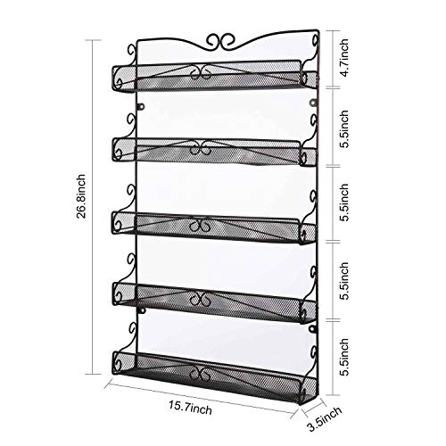 3s Wall Mounted Spice Rack Organizer For Cabinet Pantry Door