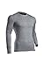 ColdPruf Platinum II Dual Layer Activewear Long Sleeve Crew Neck Men's Base Layer Top, Heather Grey, Large
