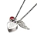 AMIST Birthstone God Has You in His Arms Urn Necklaces for Ashes Pet Cremation Jewelry for Ashes Cremation Urn Necklaces for Ashes for Women Keepsake Necklace for Ashes Garnet