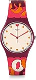 Swatch Men's Intensamente GR171 Red Rubber Swiss Quartz Fashion Watch