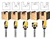YONICO Router Bits Set Template 5 Bit 1/4-Inch Shank 14525q