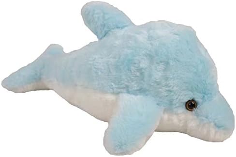 CatchStar Dolphin Plush Stuffed Animal Toy Creative Glowing Pillow with LED Light 17", Blue