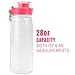 BOTTLED JOY Protein Shaker Water Bottle, Flip Top Sports Bottle with Carabiner Ring, Lovers Drinking Bottle, Shaker Bottle with Protein Mixes, Protein Shake Bottle with Shaker Ball 800ml 28oz Ounce
