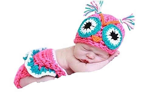 CX-queen® Newborn Owl Infant Baby Knit Crochet Handmade Photography Photo Props
