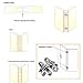 Ranbo (1 Pair) Hidden gate Hinge Stainless Steel Invisible Door Hinges Concealed Barrel Wooden Box Silver (1-3/4 inch)