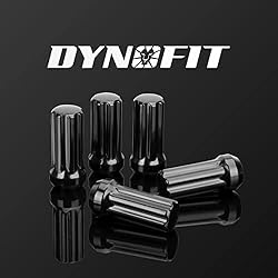 DYNOFIT 14mmx1.5 Wheel Lug Nuts, 32x Black M14x1.5