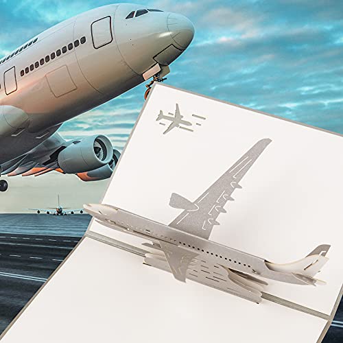 TAIYOU 3D Pop Up Greeting Card Folding Greeting Card Birthday Plane for Mother's Day Father's Day Christmas Valentine's Day Thanksgiving