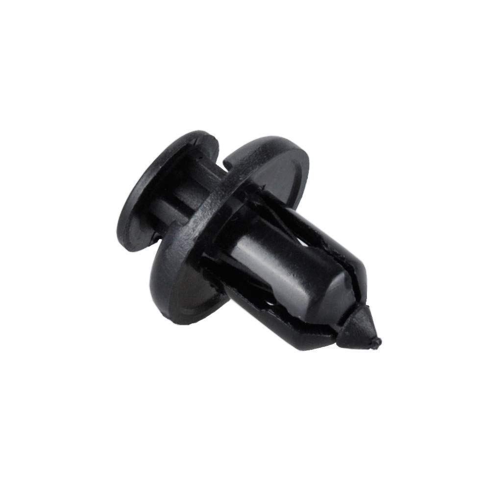 HUICAO 40Pcs 10mm Plastic Rivet Liner Fender Mud Flaps Bumper Fastener Push-Type Retainer Clips - Black