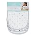 aden by aden + anais Snap Bib, 100% Cotton Muslin, Soft Absorbent 3 Layers, Adjustable, 9” X 13”, 3 Pack, Dove