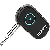 Nulaxy BR01 Receiver Wireless Car Kit Aux Sound Adapter for Car Home Stereo Headphones Speaker System Up to 60' Range, Bluetooth 4.1, CSR, A2DP, Hands Free Call, CVC Noise Canceling, Black
