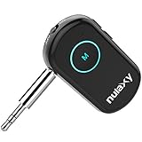 Nulaxy BR01 Bluetooth Receiver Wireless Car Kit Aux Sound Adapter for Car Home Stereo Headphones Speaker System Up to 60 Feet Range (Bluetooth 4.1, CSR, A2DP, Hands Free Call, CVC Noise Canceling)