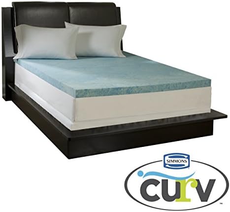 Simmons Curv 3-inch Flat Gel Memory Foam Mattress Topper - King