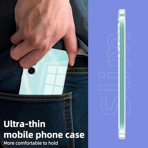 Viojrlra Case for Samsung Galaxy A16 4G/5G with 2 Pieces Tempered Glass Screen Protector, Transparent Soft TPU Silicone Case, Anti-Shock, Anti-Scratch Case for Samsung A16